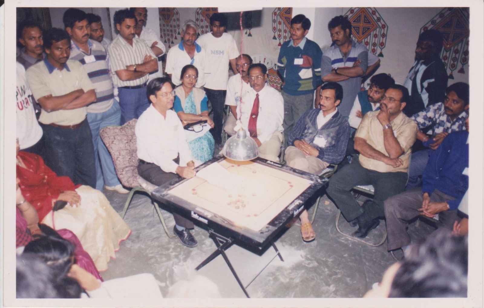 Coaching workshop with a demonstration board