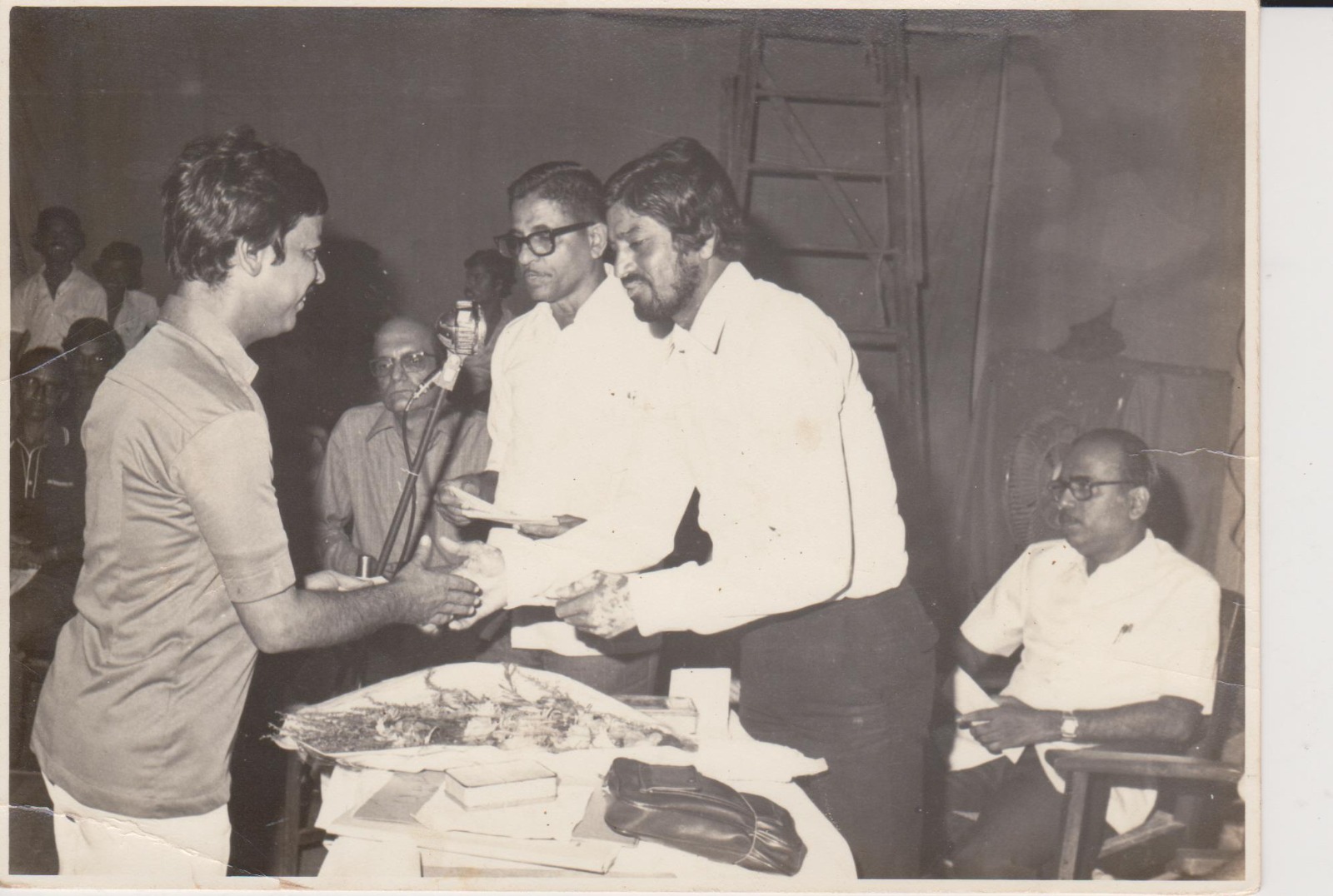 Receiving a certificate at prize distribution