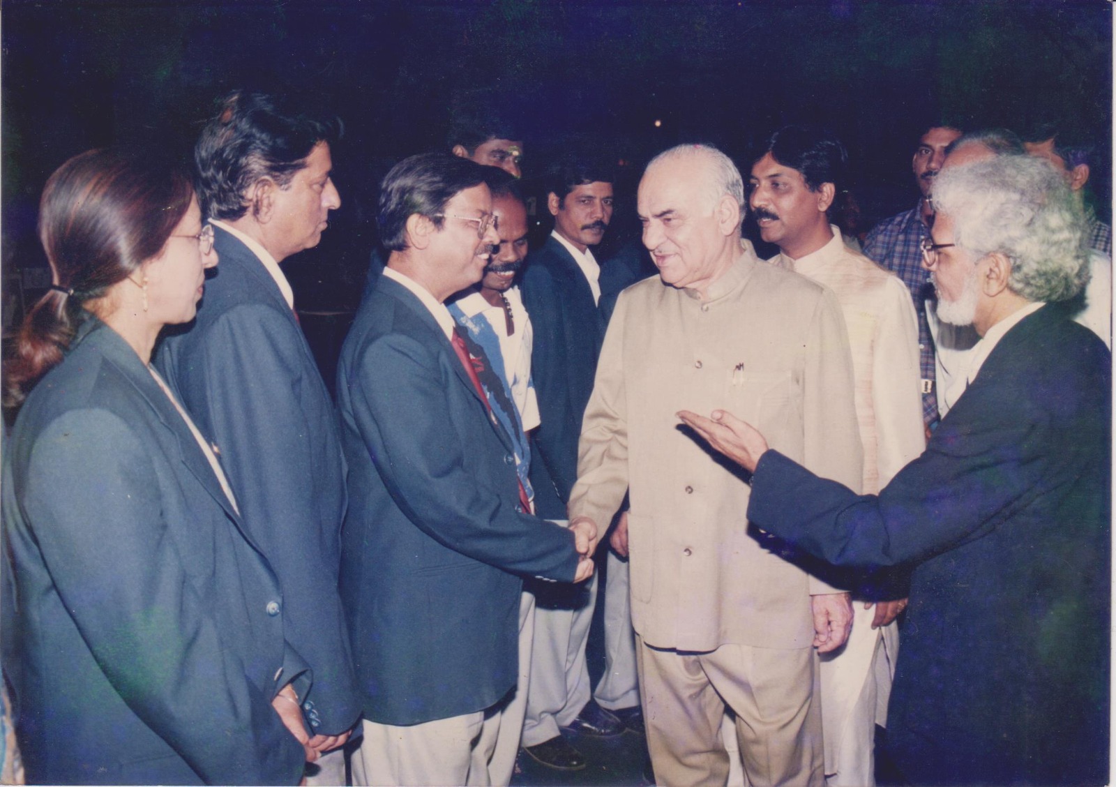 Introducing the team to the chief guest