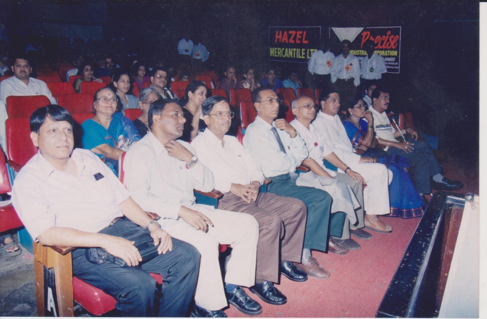 Front row at a national carrom championship