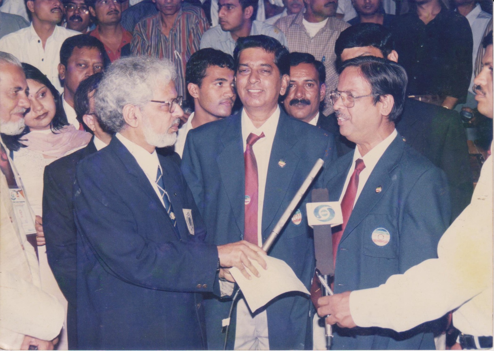Media interview after a national event